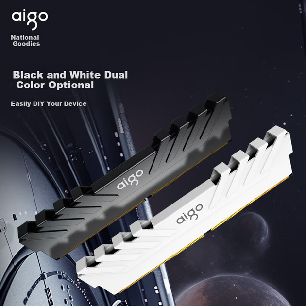 Модуль пам'яті Aigo 16 ГБ DDR4 3200 для настільних комп'ютерів, оперативна пам'ять з розподільником тепла, планка розширення комп'ютерної пам'яті, чорний колір Chengying, обладнання C16 Deepseek - зображення 7
