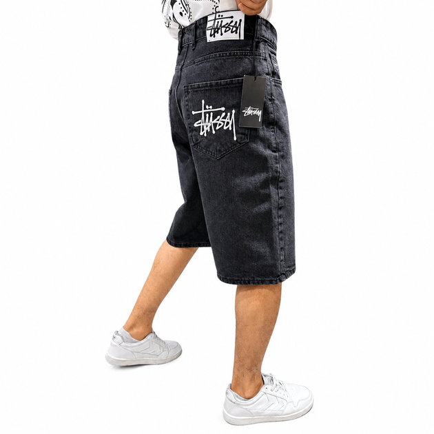 Чоловічі джинсові шорти Stussy сірі 34(Р) (1027-213-2 S02) - зображення 5