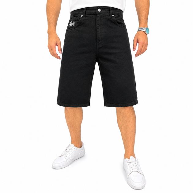 Чоловічі джинсові шорти Stussy чорні 28(Р) (1027-213-1 S01) - изображение 5
