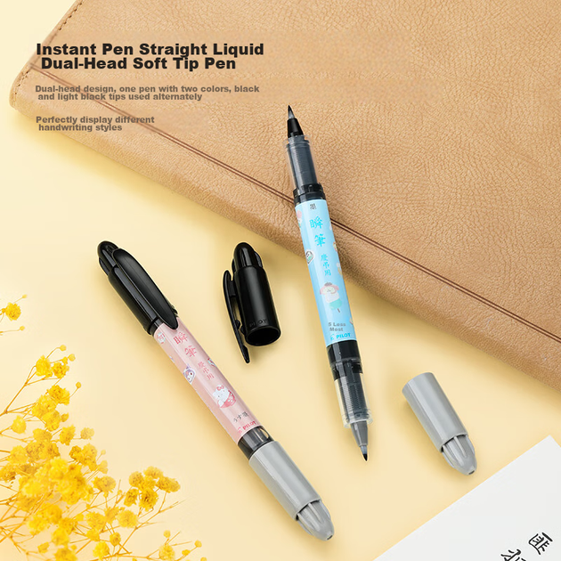 PILOT Instant Pen New Fiber швидковисихаюча м'яка ручка, для каліграфії, малий звичайний шрифт, серія Sanrio LSVS-FDMS23, M-Bite, чорна - зображення 7