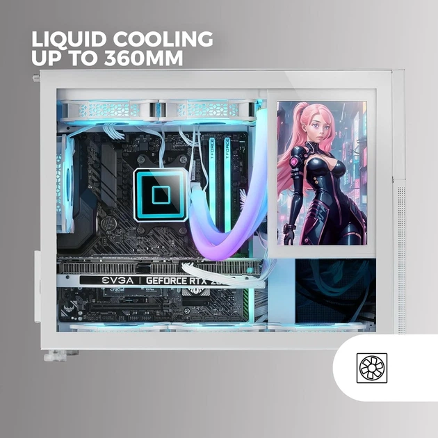 Корпус для ПК с LCD-дисплеем 8'' Mars Gaming MC-LCD Белый (102062501) - изображение 5