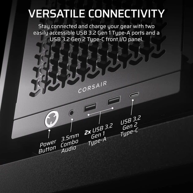Корпус для ПК CORSAIR 4000D Frame Modular Чорний (102067248) - зображення 6
