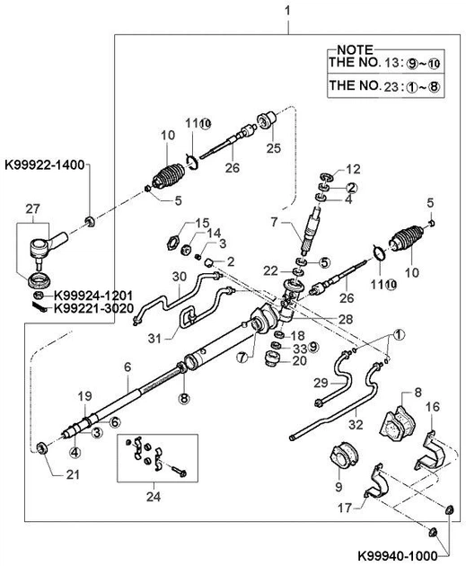 Тяга рулевая Hyundai (0K9A232240) - Фото 2 Тяга рулевая Hyundai (0K9A232240) - изображение 2