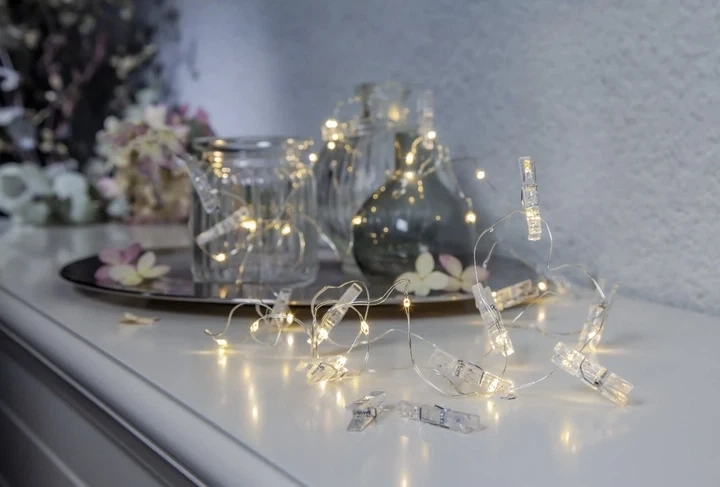 Гірлянда на прищіпках Xmas - Фото 2 Гірлянда на прищіпках Xmas - зображення 2