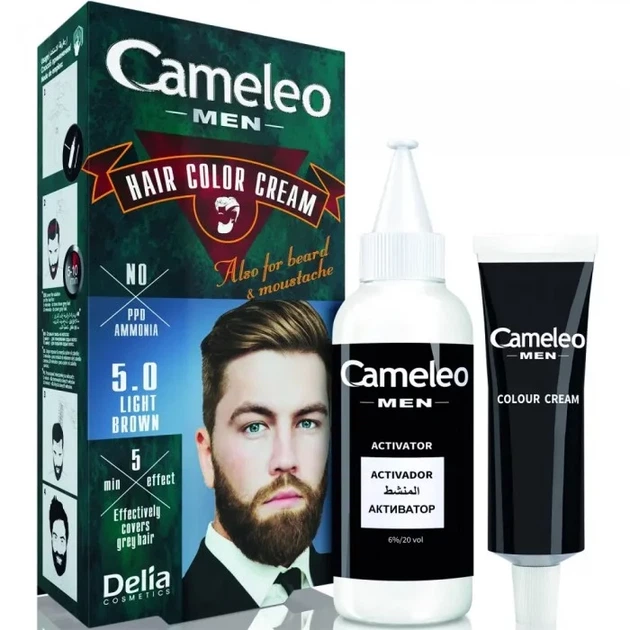 Краска для мужчин Delia cosmetics Cameleo Men 5.0 Светло-коричневый 30 мл (5901350445853) - изображение 2