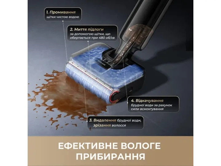 Миючий вертикальний пилосос Dreame G12 Pro - зображення 13