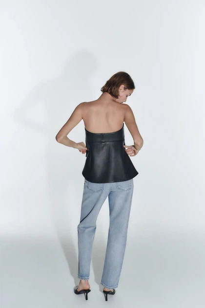 Джинси укорочені прямі Straight Cropped Zara 9863/059 XS/34 Блакитні (0986305940634) - Фото 6 Джинси укорочені прямі Straight Cropped Zara 9863/059 XS/34 Блакитні (0986305940634) - зображення 6