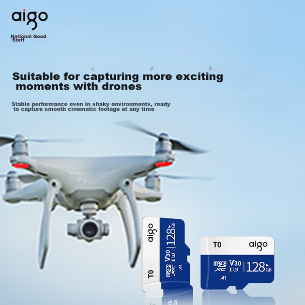 Карта памяти Aigo microSDXC 128GB UHS-I U3 V30 A1 (T0) - Фото 5 Карта памяти Aigo microSDXC 128GB UHS-I U3 V30 A1 (T0) - изображение 5