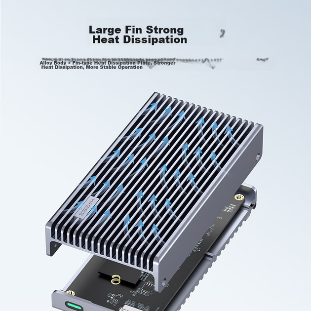 Корпус для жесткого диска Hagibis USB4, корпус для M.2 NVMe SSD, совместимость с Thunderbolt 4/3 40 Гбит/с, подходит для компьютеров Mac Mini, портативный внешний корпус для SSD-накопителя для ноутбука с разъемом Type-C. - изображение 7