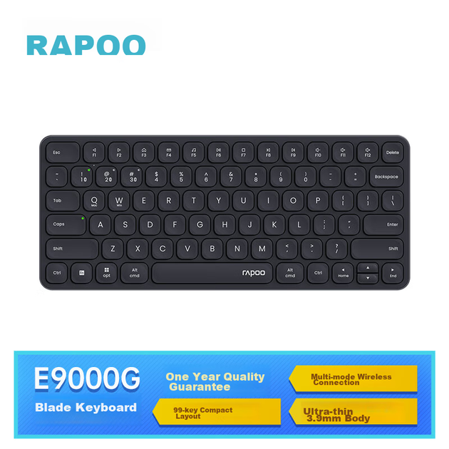 Клавиатура беспроводная Rapoo E9000G Wireless/Bluetooth Dark Grey - изображение 2
