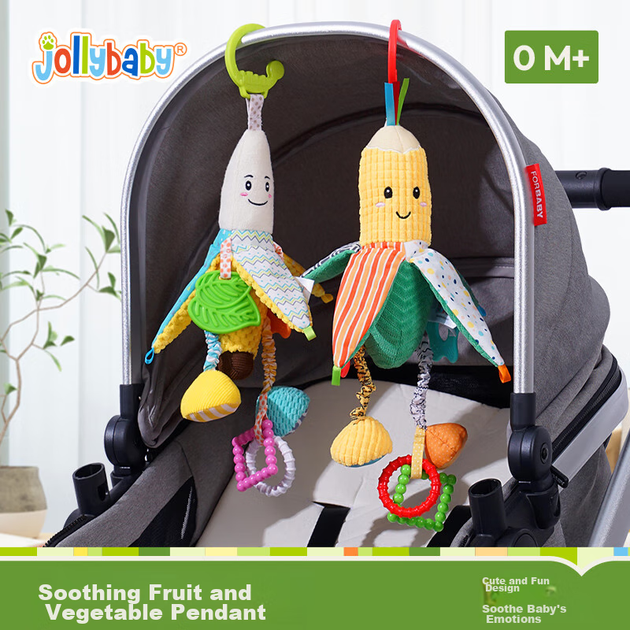 Игрушечный кулон Jollybaby для детской коляски, погремушка для новорожденного у кровати, игрушечная машинка, колокольчик для детской кроватки, кулон в виде кукурузного початка - изображение 8