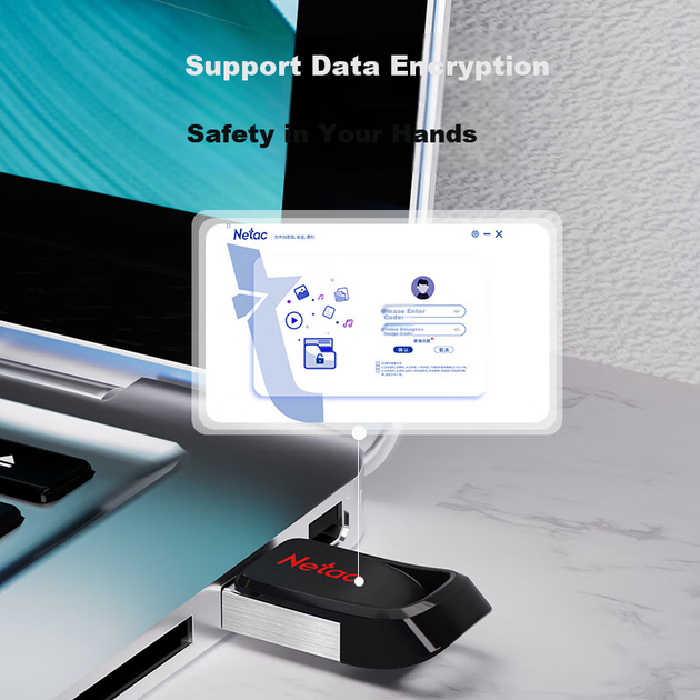 Флеш-накопитель Netac 128 ГБ USB 3.2 UM3 для автомобильной музыки, высокоскоростная передача данных со встроенным программным обеспечением шифрования для безопасного резервного копирования. - изображение 6