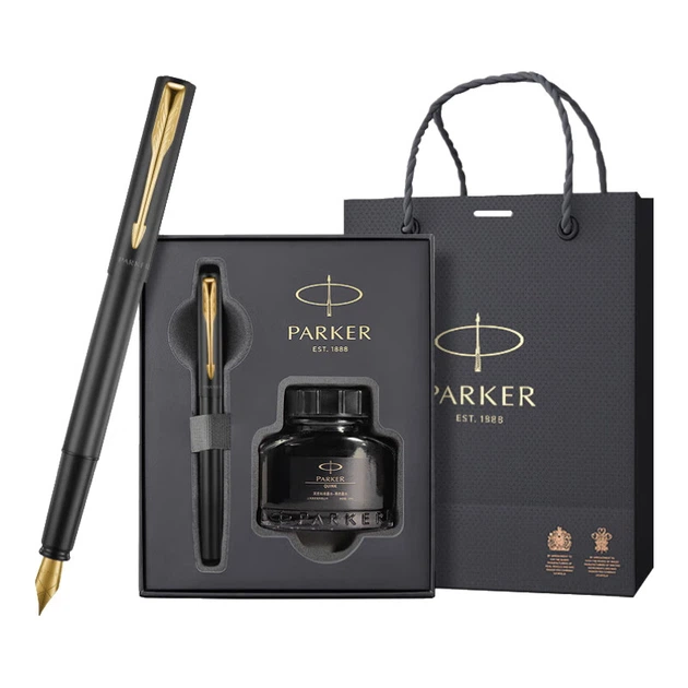 Ручка Parker Weiya XL Classic перьевая с черно-золотым зажимом, подарочная, с чернилами - Фото 7 Ручка Parker Weiya XL Classic перьевая с черно-золотым зажимом, подарочная, с чернилами - изображение 7