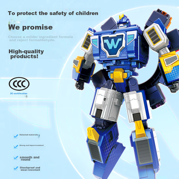 AULDEY Super Wings Супертрансформирующаяся космическая станция Суперробот 25 см Детская игрушка Подарок на день рождения 780288 - изображение 10