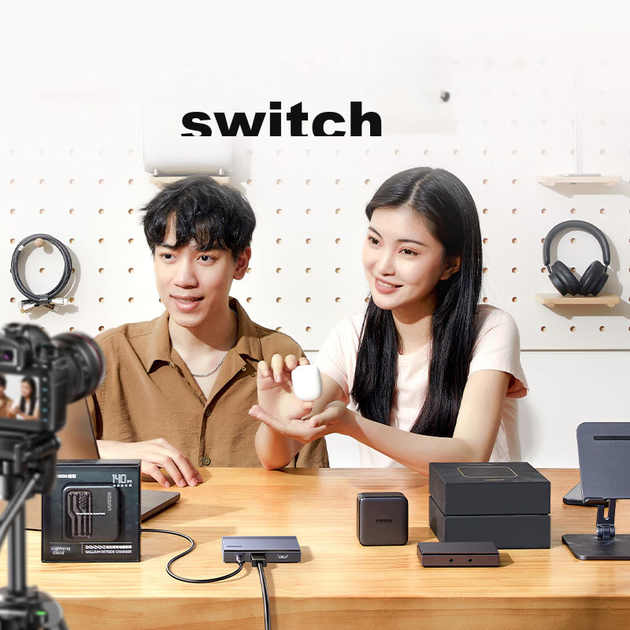 Карта видеозахвата UGREEN HDMI, вывод высокого разрешения, совместима с камерами Sony, Canon, Nikon, Nintendo Switch 2/PS5, смартфонами, планшетами iPad, играми, прямыми трансляциями и записью видео, USB-устройство захвата. - изображение 4