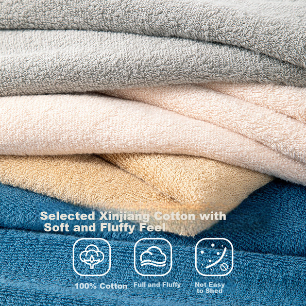 MUJI Потовщений 100% бавовняний рушник для ванни Xinjiang Pure Cotton Skin-friendly Absorptive великий рушник для ванни для чоловіків та жінок домашнього використання - зображення 7
