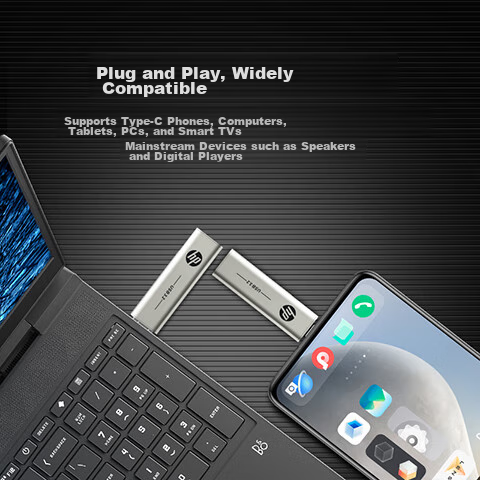 Флеш-накопичувач HP X796c з двома інтерфейсами Type-C 128 ГБ, високошвидкісний USB-накопичувач для смартфонів, планшетів та комп'ютерів – багатофункціональний офісний флеш-накопичувач - изображение 9