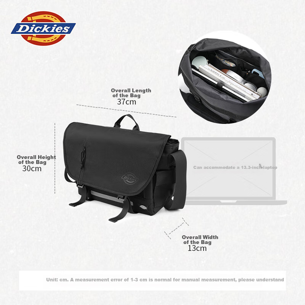 Чоловіча сумка Dickies, велика місткість через плече з кількома відділеннями, поясний та нагрудний рюкзак для чоловіків та жінок-студентів, легка полотняна сумка для велоспорту, DK - Фото 9 Чоловіча сумка Dickies, велика місткість через плече з кількома відділеннями, поясний та нагрудний рюкзак для чоловіків та жінок-студентів, легка полотняна сумка для велоспорту, DK - изображение 9