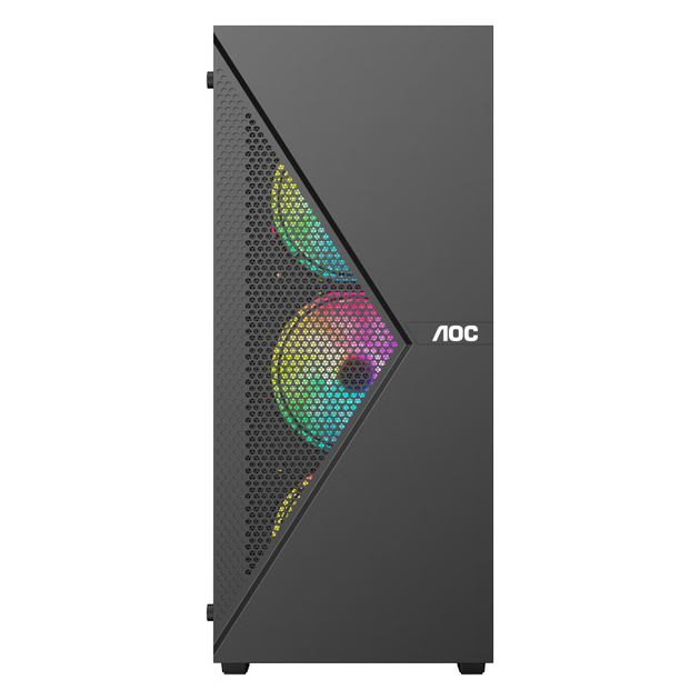 Игровой компьютерный корпус AOC CG272B (ATX, поддержка водяного охлаждения 240 мм, отсеки для накопителей U3, 8 мест для вентиляторов, сетчатая передняя панель, боковое окно из стекла, 7 слотов PCI) - изображение 6