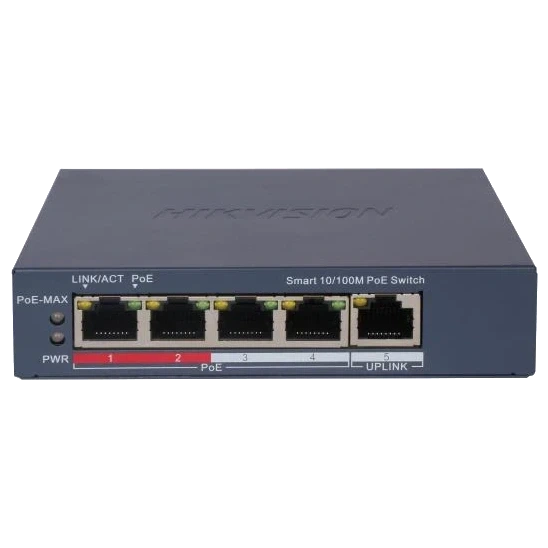 Коммутатор 5 портов управляемый Hikvision DS-3E1105P-EI/V2 POE - Фото 1 Коммутатор 5 портов управляемый Hikvision DS-3E1105P-EI/V2 POE - изображение 1