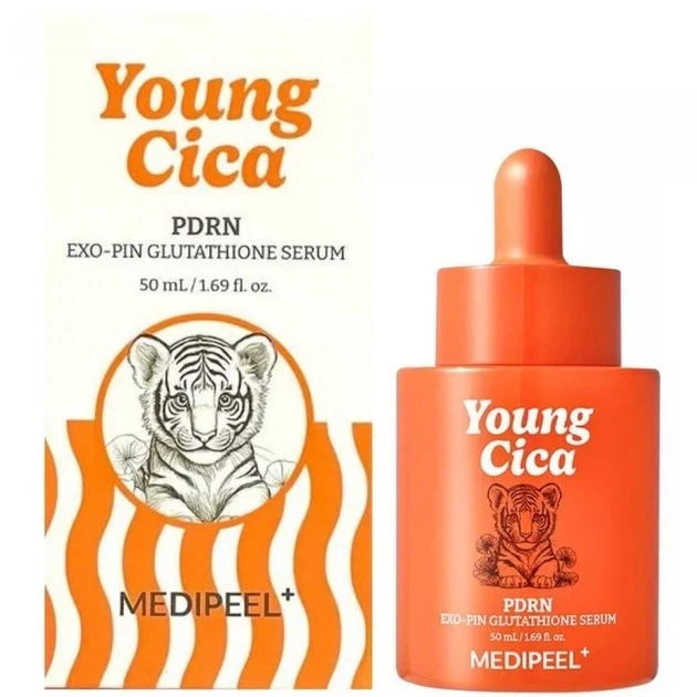 Освітлююча сироватка для обличчя з PDRN і глутатіоном Medi-Peel Young Cica PDRN Exo-pin Glutathione Serum 50 мл - Фото 1 Освітлююча сироватка для обличчя з PDRN і глутатіоном Medi-Peel Young Cica PDRN Exo-pin Glutathione Serum 50 мл - зображення 1