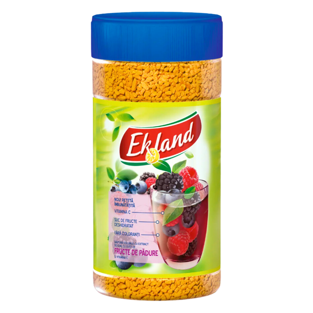 Растворимый чай Ekland со вкусом лесных ягод 350 г гранулированный - Фото 1 Растворимый чай Ekland со вкусом лесных ягод 350 г гранулированный - изображение 1