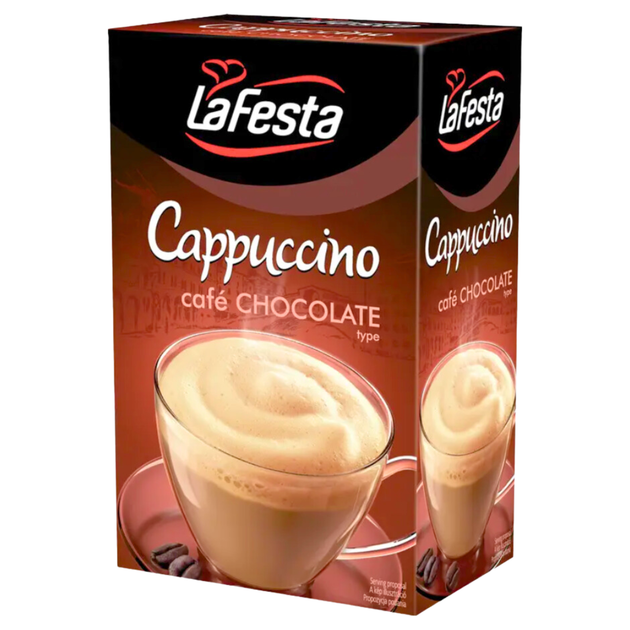 Капучино La Festa Chocolate 10 x 12,5 г со вкусом шоколада - Фото 1 Капучино La Festa Chocolate 10 x 12,5 г со вкусом шоколада - изображение 1