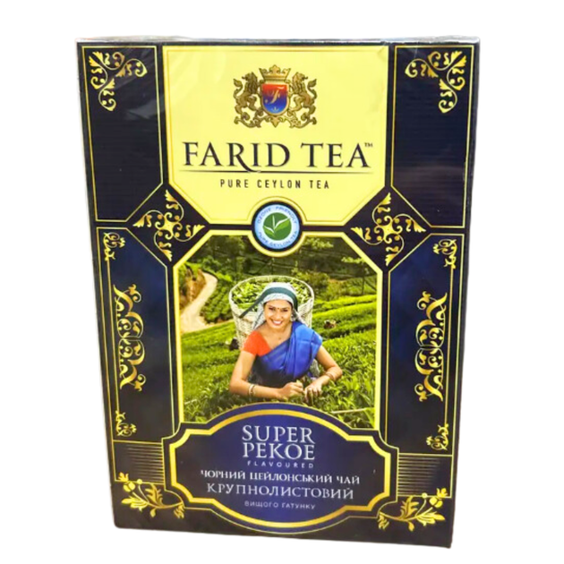 Чай листовой Farid Tea Super Pekoe Flavoured 250 г черный - Фото 1 Чай листовой Farid Tea Super Pekoe Flavoured 250 г черный - изображение 1