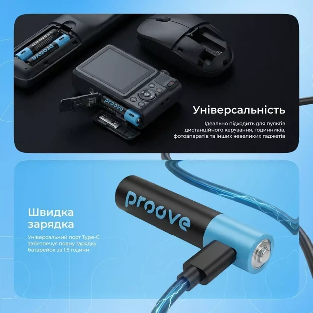 Акумуляторні батарейки Proove Compact Energy AAA 2 шт black (RBCE75010008) - зображення 10