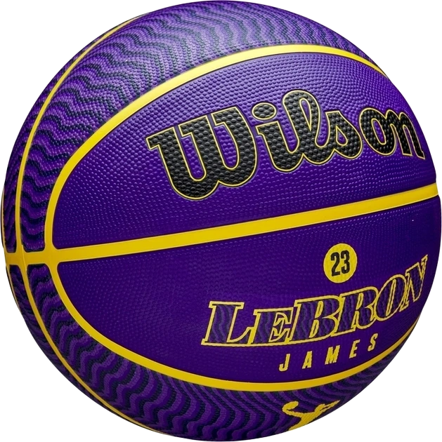 Мяч баскетбольный Wilson NBA Player Icon Outdoor BSKT LeBron NE Size 7 (WZ4027601XB7) - изображение 2