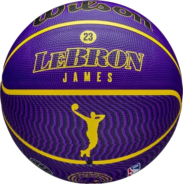 Мяч баскетбольный Wilson NBA Player Icon Outdoor BSKT LeBron NE Size 7 (WZ4027601XB7) - изображение 6