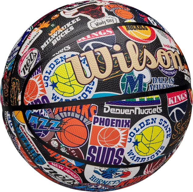 Мяч баскетбольный Wilson NBA All Team Retro BSKT Size 7 (WZ4028501XB7) - изображение 3