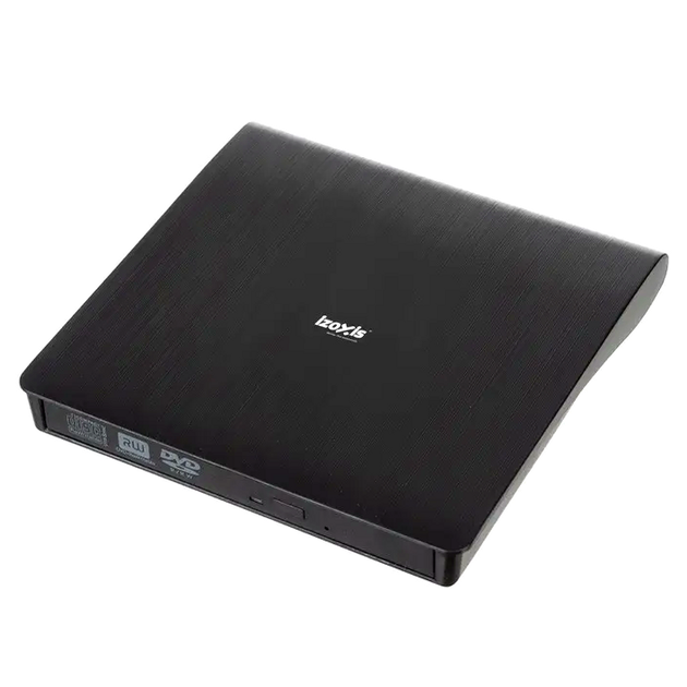 Зовнішній привод CD-R DVD рекордер USB 3.0 для ноутбука 314 г чорний Izoxis SE0693 - зображення 3