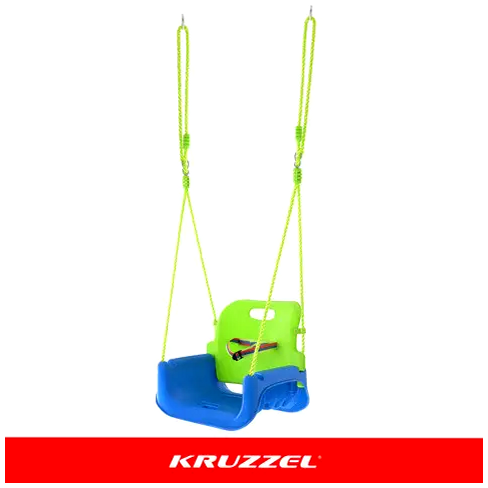 Детские качели 3в1 до 30 кг для дома и сада зелёно-голубые Kruzzel HE0315 - изображение 7
