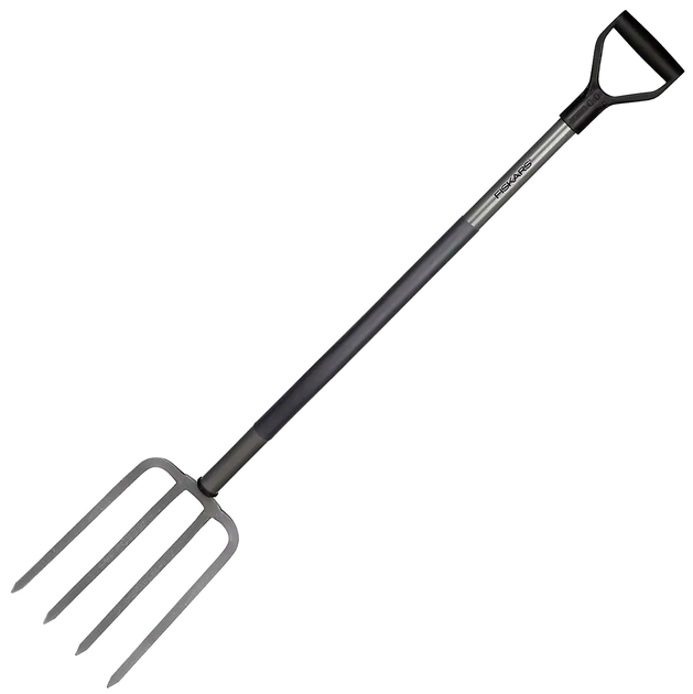 Садовые вилы 121 см стальные для копки земли 4 зубца серые Fiskars SE1372 - Фото 1 Садовые вилы 121 см стальные для копки земли 4 зубца серые Fiskars SE1372 - изображение 1