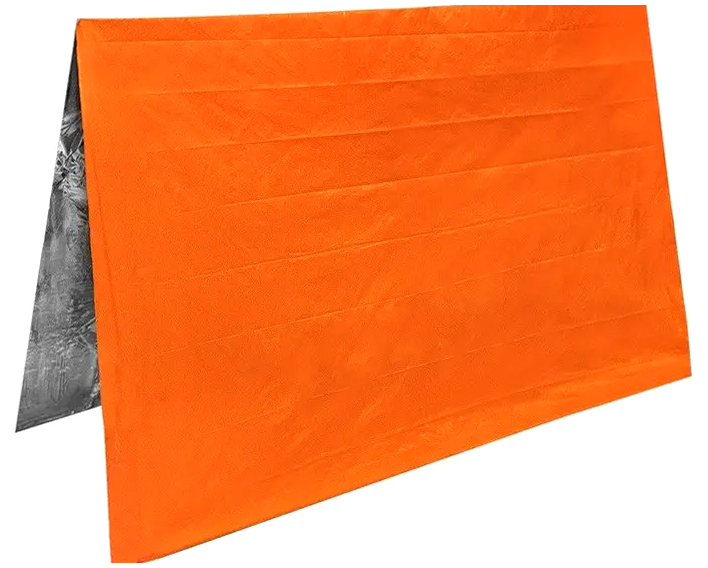Термофольга многофункциональная 206х130 см для кемпинга оранжевая Badger Outdoor SE0517 - изображение 2