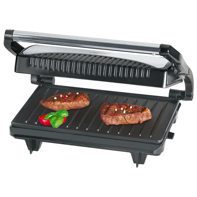 Электрический гриль 700 Вт для кухни 23x14,5 см антипригарное покрытие Clatronic SE0273 - изображение 3