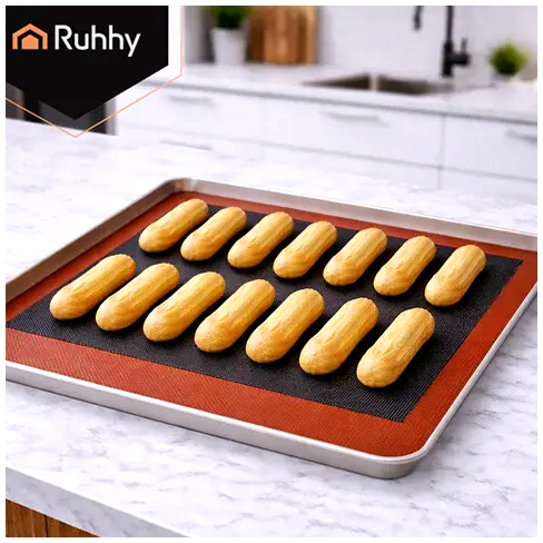 Силиконовый коврик двусторонний 30х40 см для выпечки антипригарный Ruhhy SE0714 - Фото 5 Силиконовый коврик двусторонний 30х40 см для выпечки антипригарный Ruhhy SE0714 - изображение 5