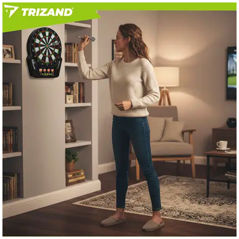 Электронная мишень для дартса 1 16 игроков 27 игр 6 дротиков Trizand SE0743 - изображение 7