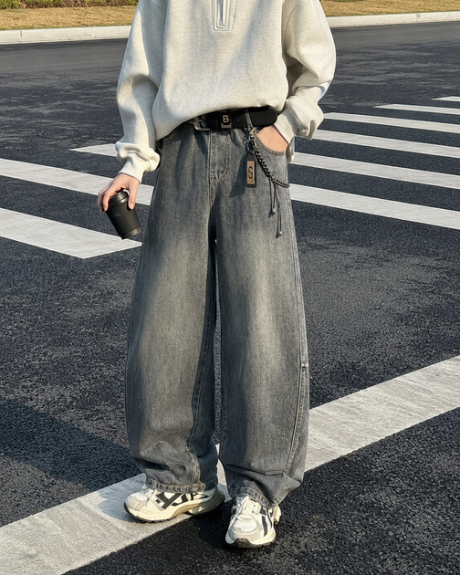 Джинсы LNYB для мальчика подростка широкие baggy skater,Графит 158 - Фото 1 Джинсы LNYB для мальчика подростка широкие baggy skater,Графит 158 - изображение 1