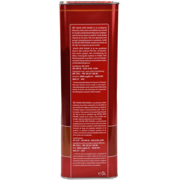 Олива моторна Wolver Super Dynamic 10W-40 (5л.) - зображення 2