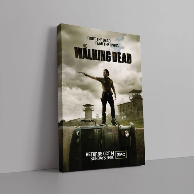 Інтер'єрна картина Ходячі мерці, Рік Граймс з револьвером, The Walking Dead, TWD, Rick Grimes, постер по серіалу, 42×28 см (id0039) - зображення 2