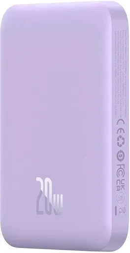 УМБ Baseus Magnetic Mini Air 20W 6000mAh Nebula Purple (P10059002513-00) - Фото 3 УМБ Baseus Magnetic Mini Air 20W 6000mAh Nebula Purple (P10059002513-00) - зображення 3