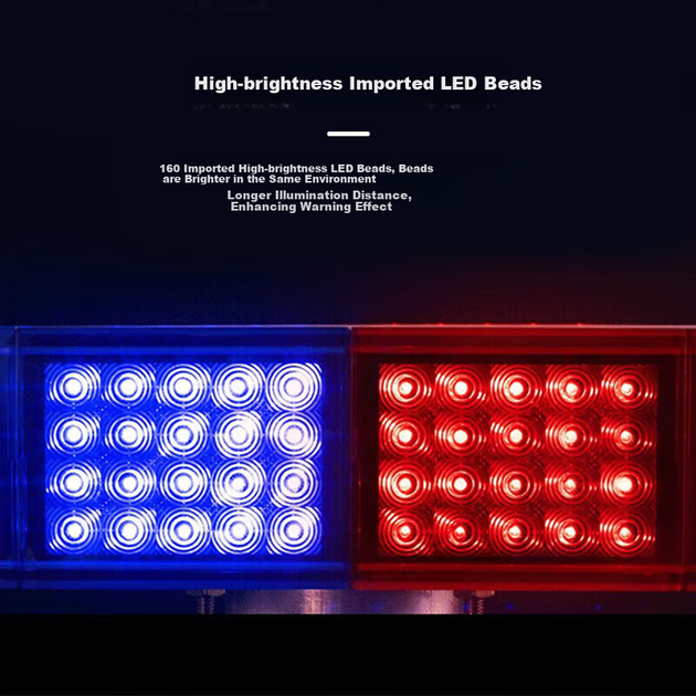 Сонячний стробоскоп Beifute LED сигнальний миготливий червоно-синій - зображення 2
