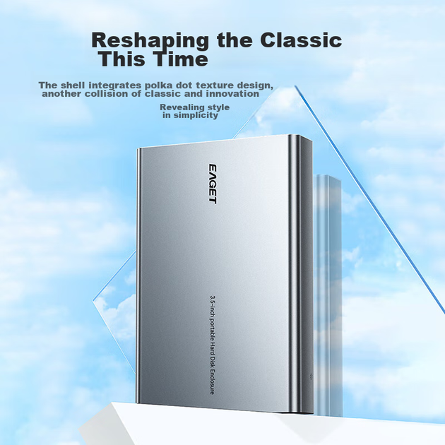 Корпус EAGET Type-C 3.1 для SSD/HDD 2.5/3.5" алюминиевый - изображение 5