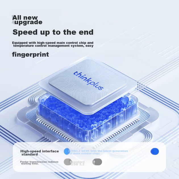 Флеш-накопитель ThinkPlus Lenovo, 256 ГБ, Type-C USB 3.2, двойной интерфейс, совместим с телефонами и компьютерами, большая емкость, флеш-накопитель для офиса и бизнеса, серия TPU301. - изображение 7
