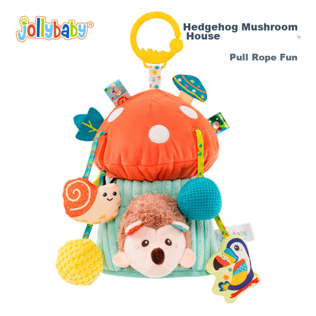 Игрушка-подвеска Jollybaby «Ёжик-гриб» для коляски, для тренировки хвата, для младенцев 0-1 года - изображение 4