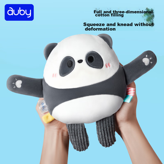 Подарочный набор Auby Panda для новорожденных, игрушки для младенцев, подвесная кукла для кроватки (0-1 год), прорезыватель, погремушка, подарок на день рождения. - изображение 12