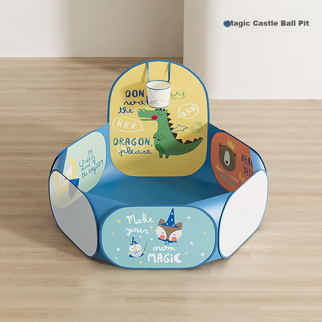 BG-BABYGO Складной детский бассейн с шариками, игровой бассейн с шариками, ограждение, палатка, красочная детская игровая площадка с шариками для дома. - изображение 4