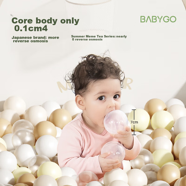 BG-BABYGO Складаний дитячий басейн з кульками, ігровий парканчик зі стрибаючими кульками, барвистий дитячий ігровий майданчик з кульками для дому. - зображення 7